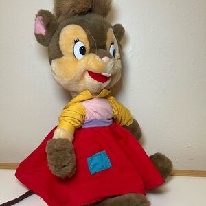Universal Brown Chipmunk Plush with Red and Yellow Outfit